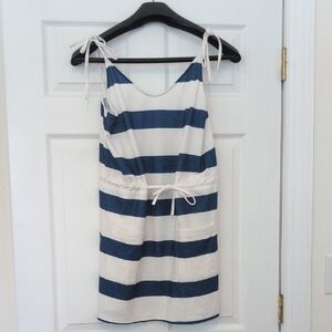 Striped Blue and White Dress